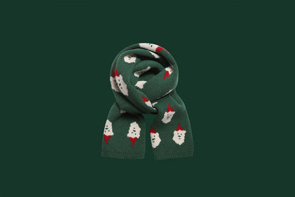 **Christmas Knitted Scarf (Red and Green Available)**
