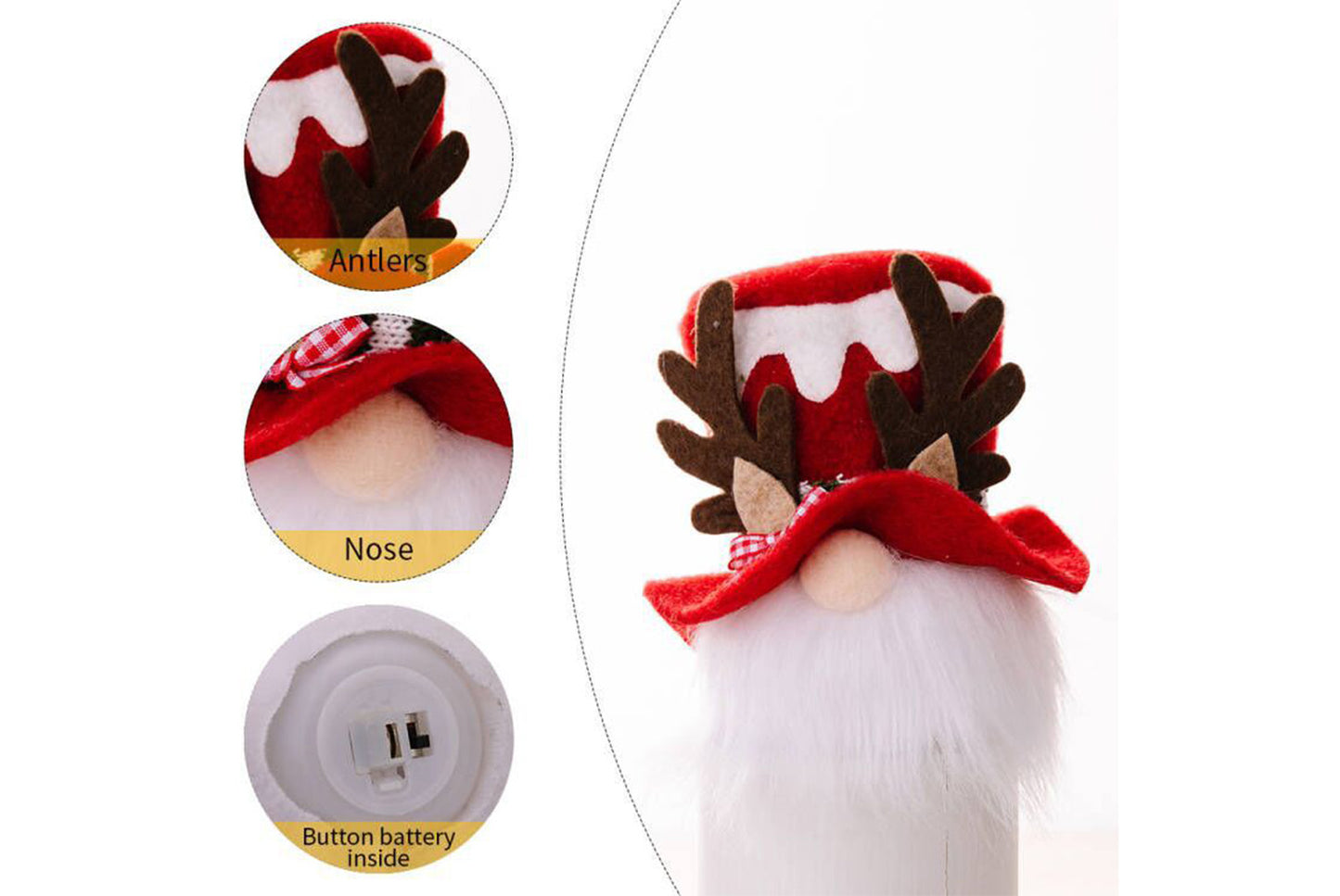 **Christmas Antler Bow Rudolph Illuminated Pendant**