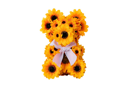 Sunflower Bear Plush | Sunflower Gnome Decorative Figurine