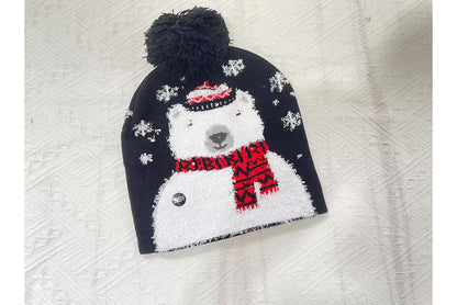 **Christmas Light-Up Wool Hat (Winter Warm Jacquard Knit Hat)**