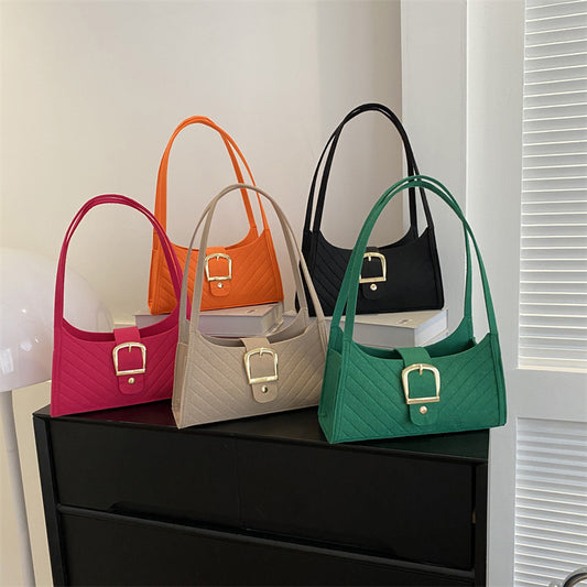 Striped handbag