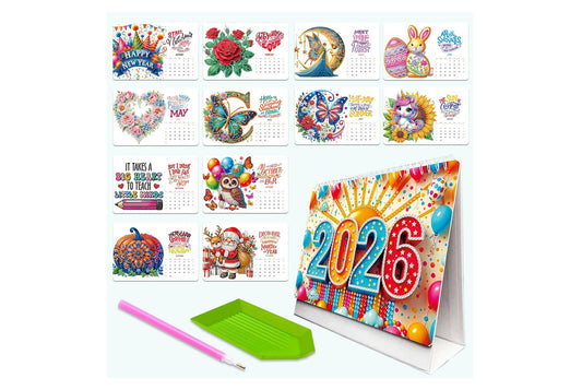 **2026 DIY Desktop Diamond Calendar**