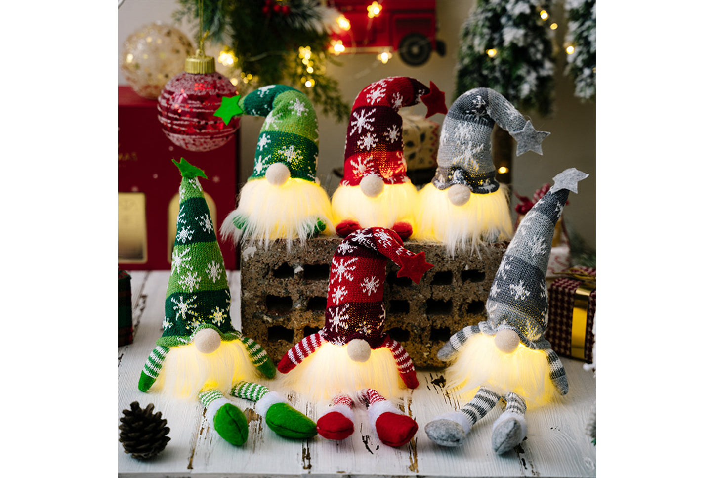 **Christmas Faceless Goblin Doll Set (with Lights)**
