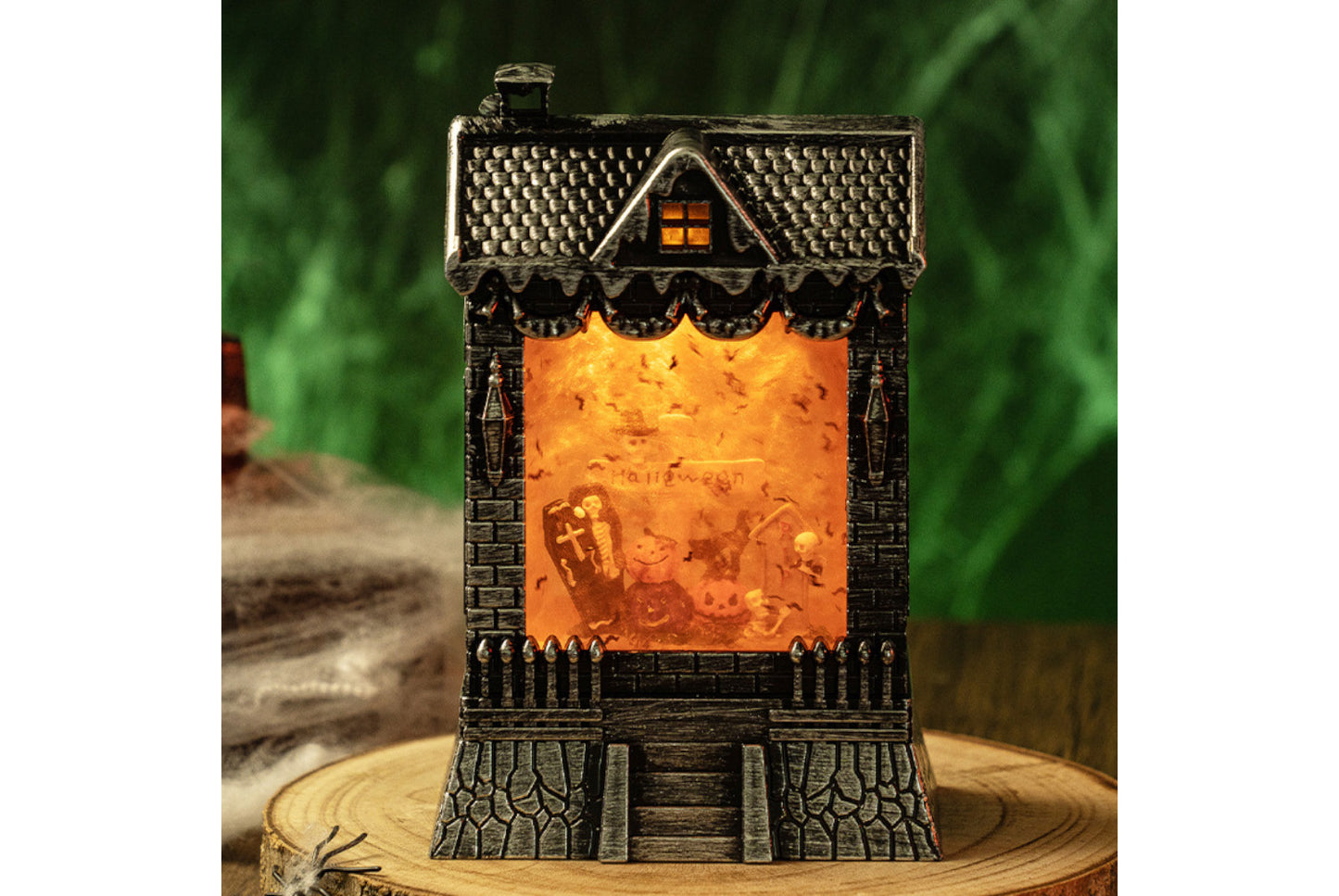 **Halloween LED Light-Up Wind Lantern | Ghost Festival Scene Decoration Props**