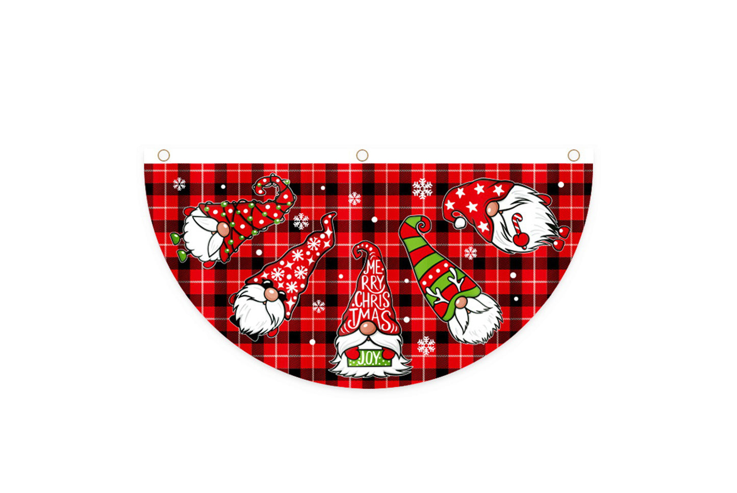 **Christmas Fan-Shaped Flag Outdoor Decoration**