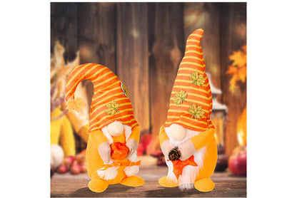 **Autumn Maple Leaf Rudolph Doll | Thanksgiving Dancing Hat Ornament**
