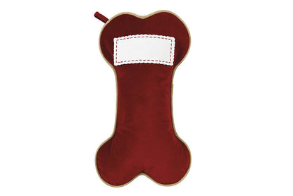 **Christmas Jute Dog Bone Stocking Gift Bag**