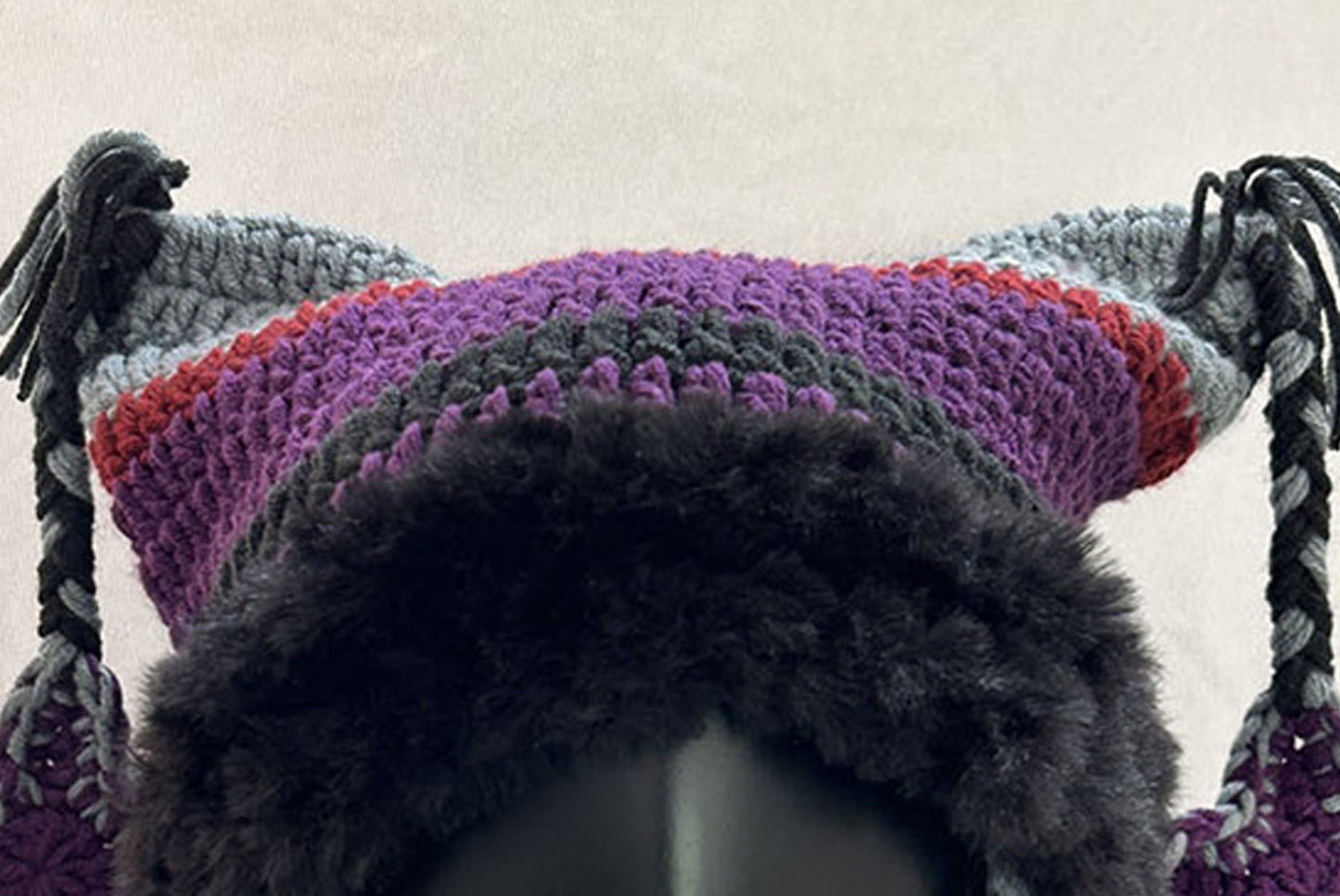 **Hand-Crossed Five-Pointed Star Cat Ear Knitted Hat (Sweet and Warm Wool Hat)**