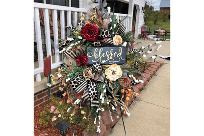 Autumn Thanksgiving Wreath | Simulated Plant Door Decoration