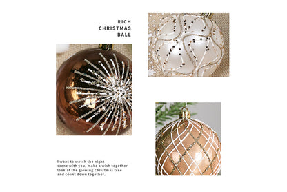 **Set of 6 Painted Christmas Balls**