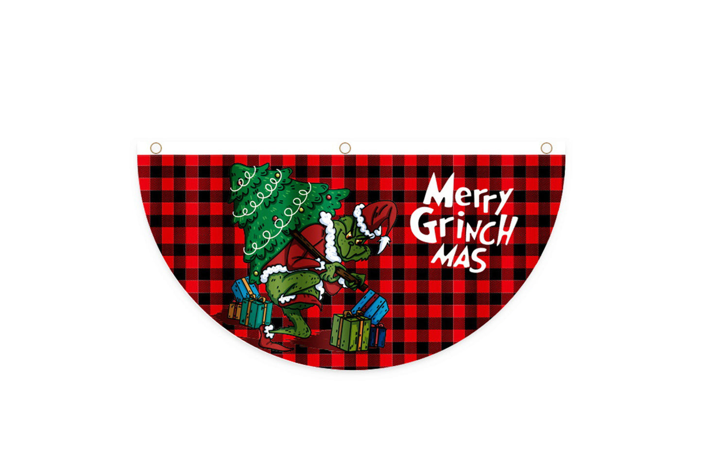 **Christmas Fan-Shaped Flag Outdoor Decoration**