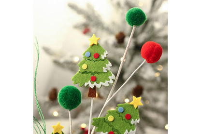 **Christmas Tree Card Bouquet Decoration Set (45cm)**