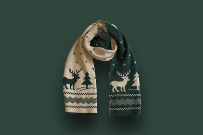 **Christmas Thick Knitted Scarf (Autumn/Winter Warmth Essential)**