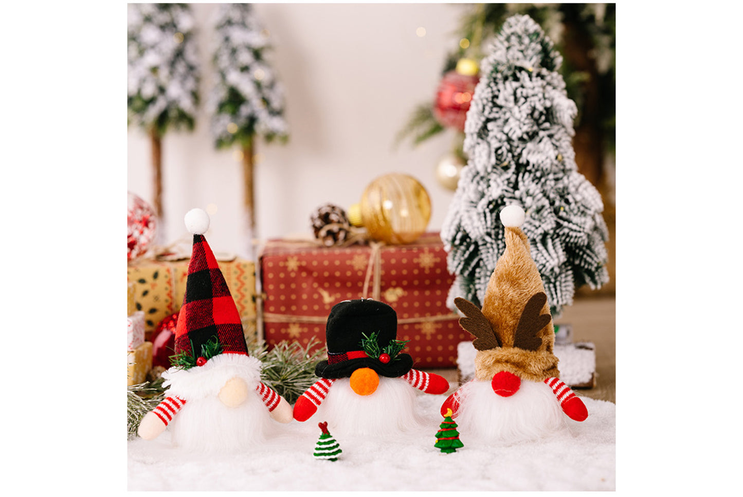 **Christmas Cute Rudolph Light-Up Faceless Doll Ornament**