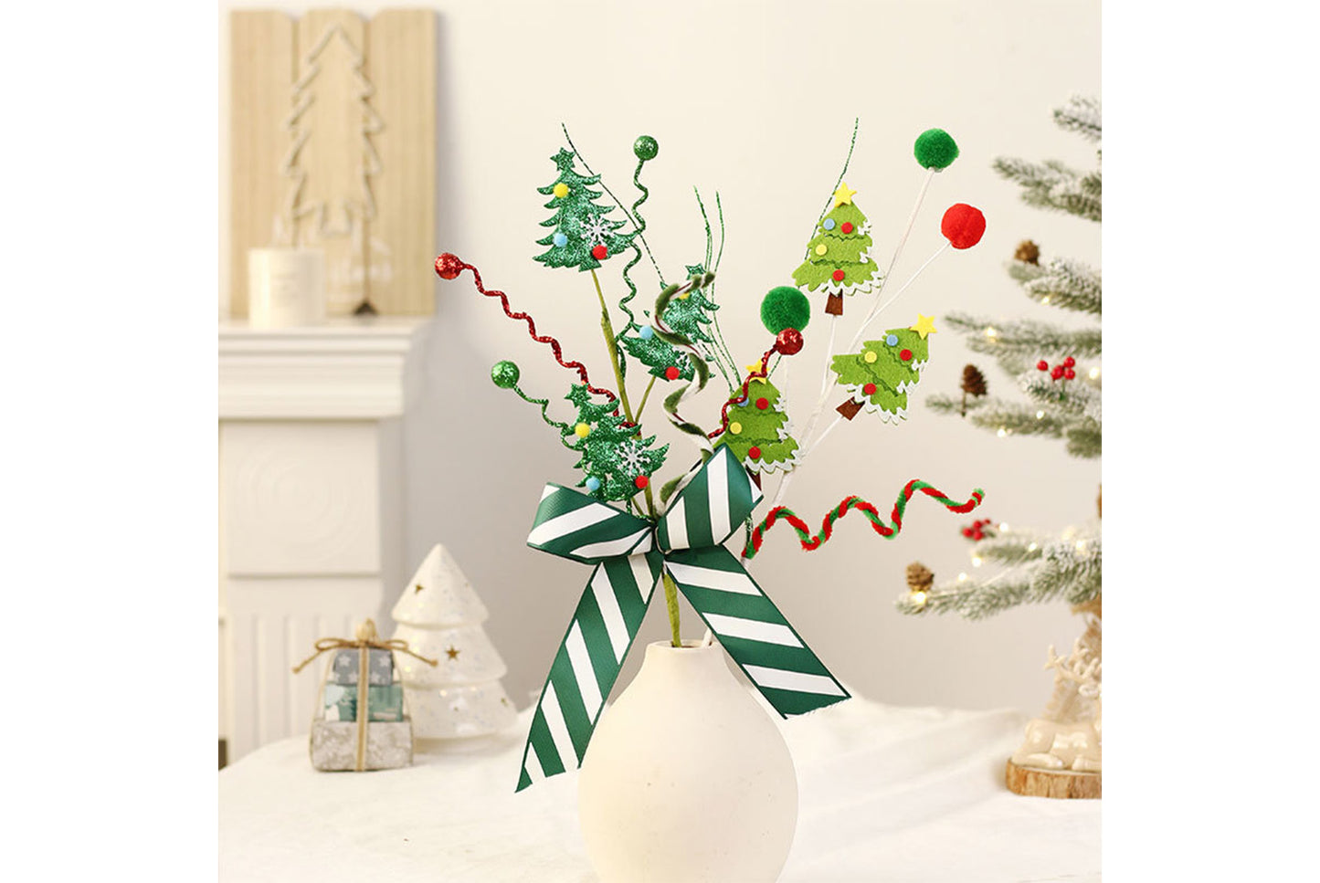 **Christmas Tree Card Bouquet Decoration Set (45cm)**