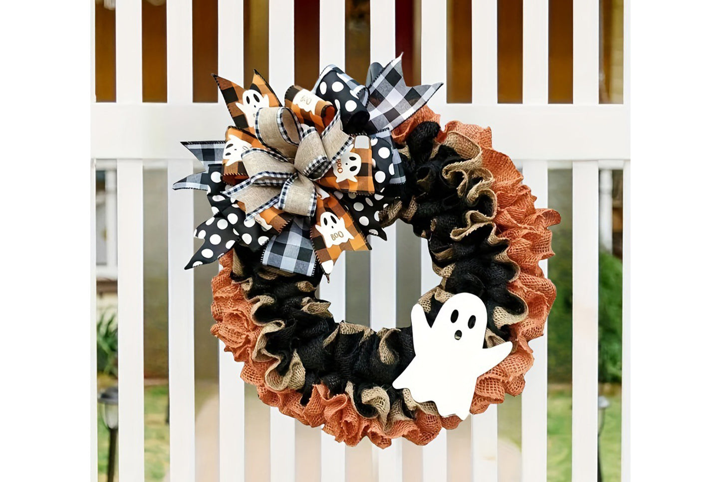 **Halloween Ghost Linen Garland | Ghost Festival Door Decoration**