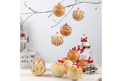 **8cm Painted Gingerbread Man Foam Christmas Ball Set**