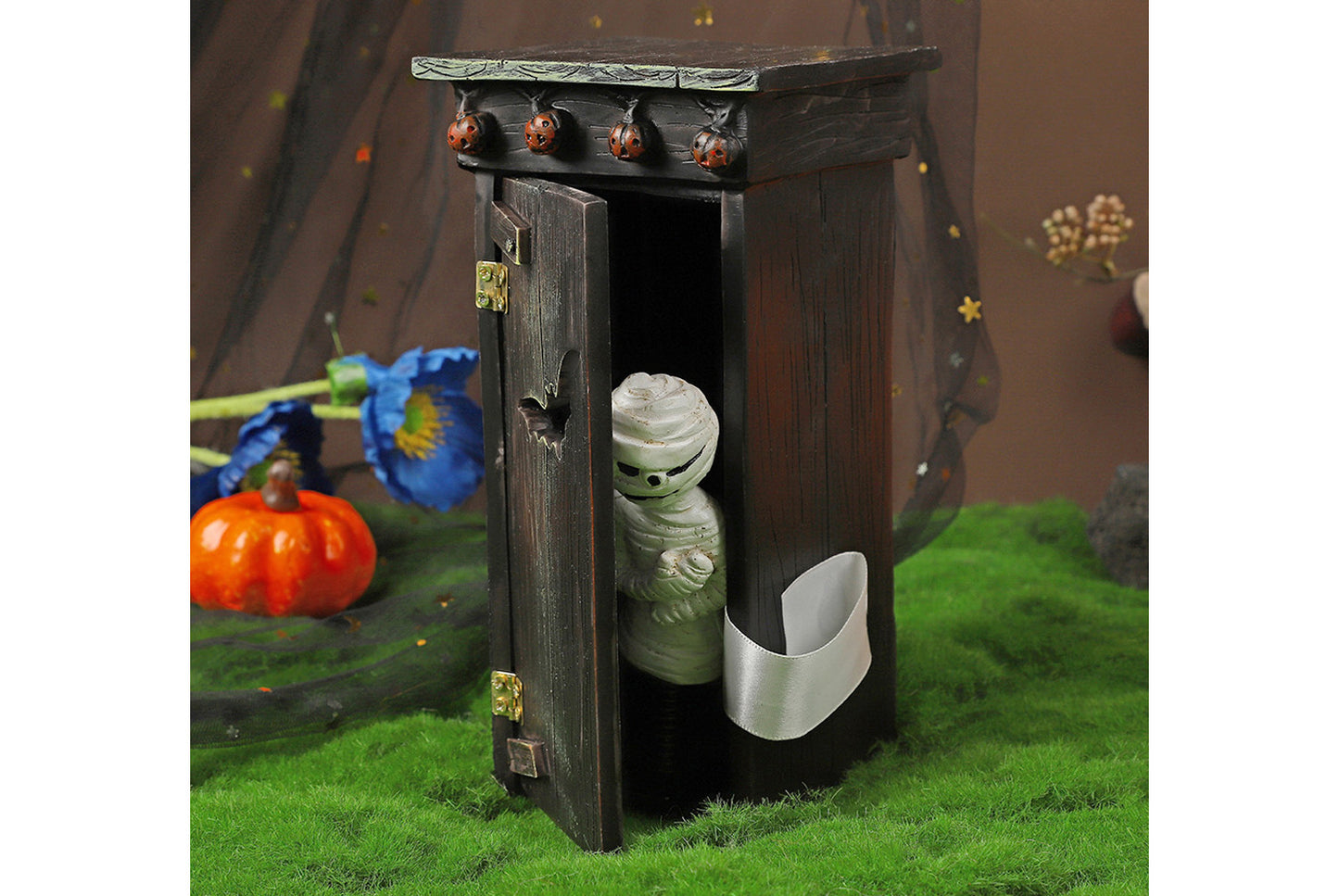 **Halloween Mummy Toilet Ornament | Horror and Funny Desktop Decoration**