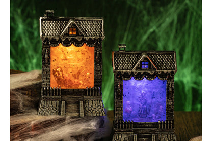 **Halloween LED Light-Up Wind Lantern | Ghost Festival Scene Decoration Props**