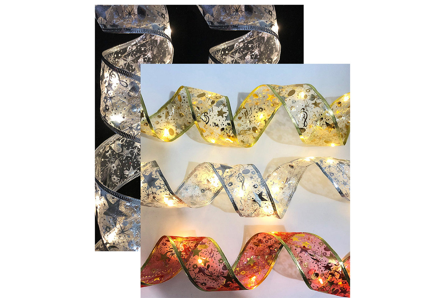 **Christmas Ribbon LED String Lights**