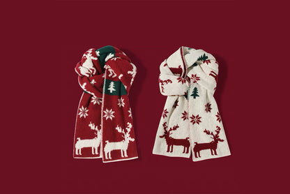 **Christmas Thick Knitted Scarf (Autumn/Winter Warmth Essential)**
