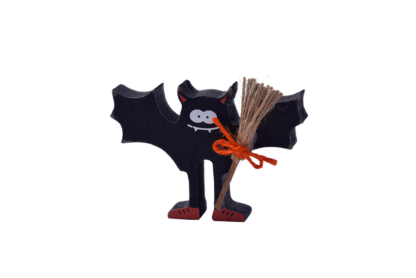 **Halloween Wooden Ornaments | Ghost Bat Tiered Tray Decoration**