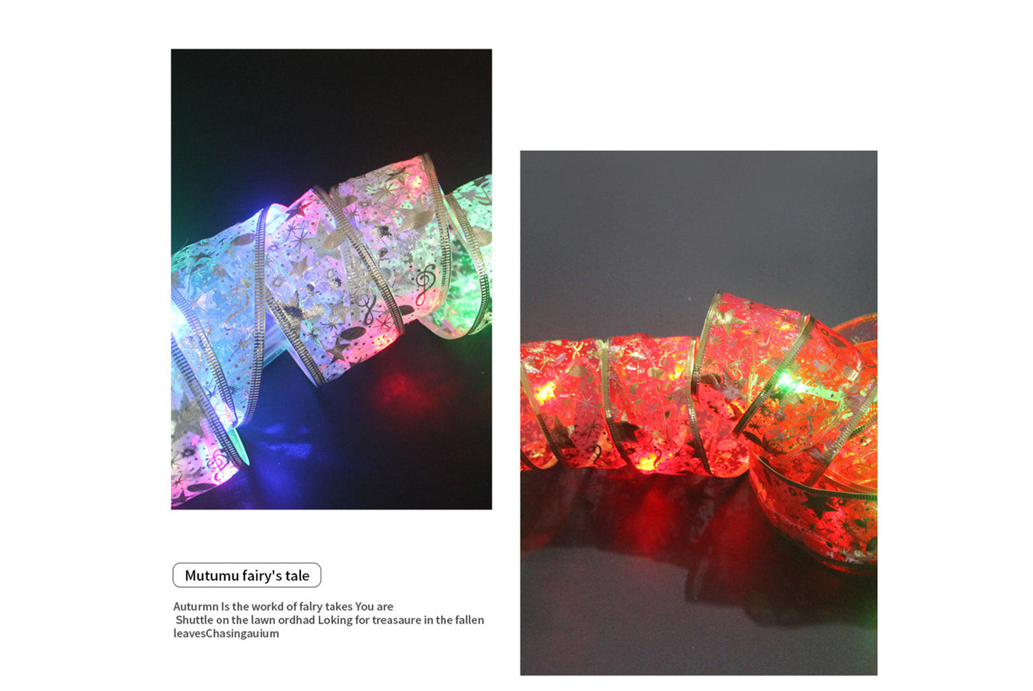 **Christmas Ribbon LED String Lights**