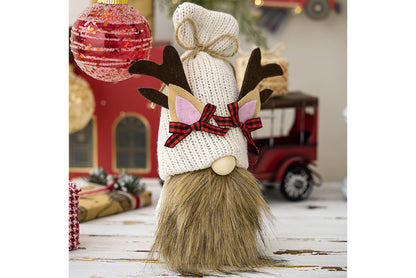 **Christmas Knitted Shell Reindeer Antler Hat Rudolph Doll**