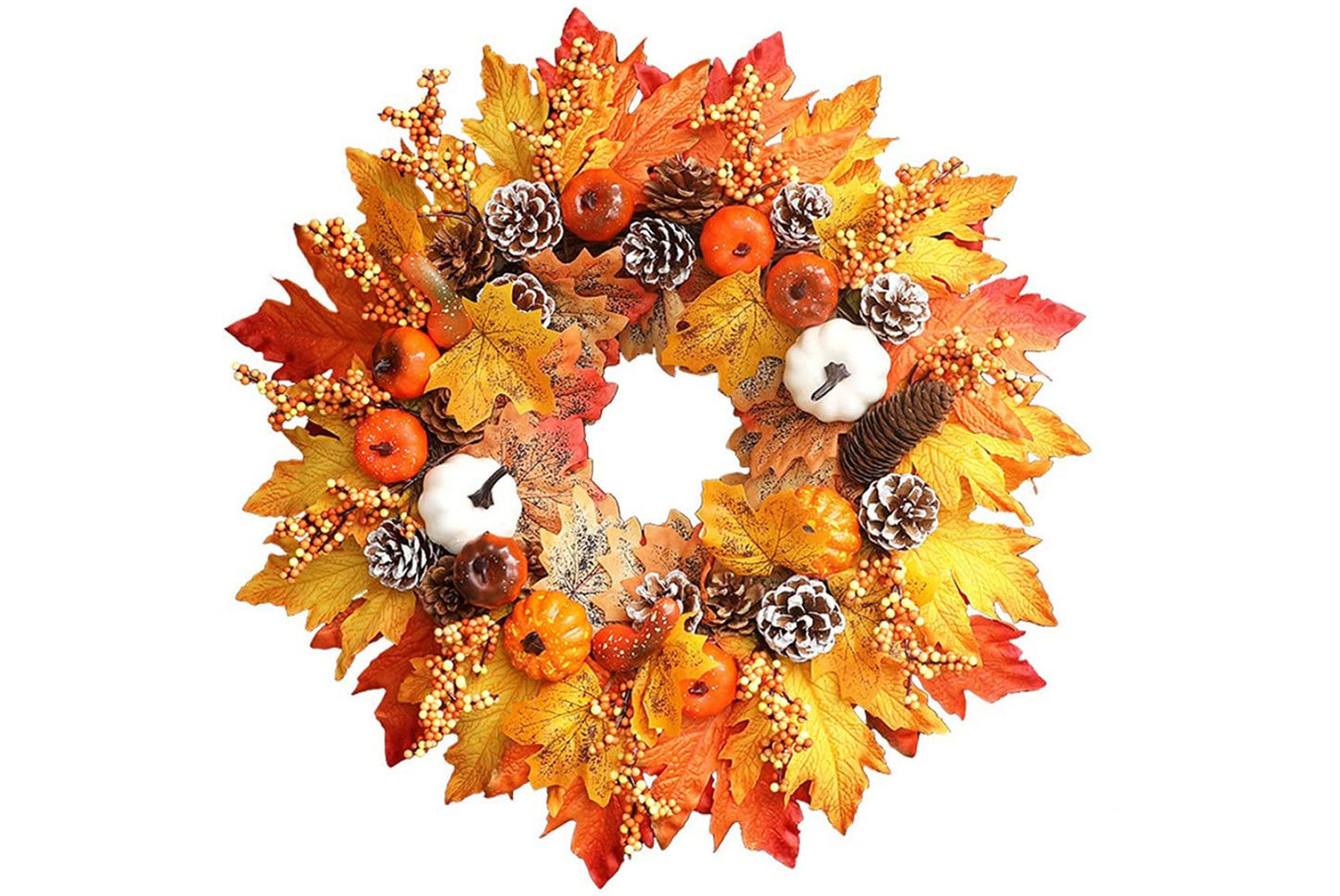 50cm Berry Pumpkin Door Hanging Decoration