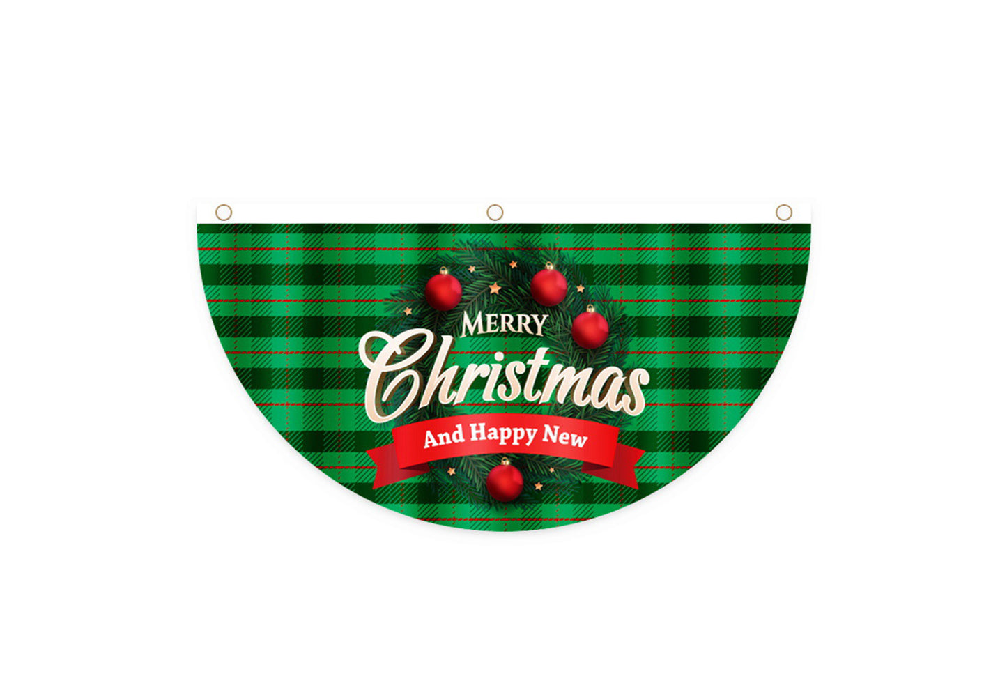 **Christmas Fan-Shaped Flag Outdoor Decoration**