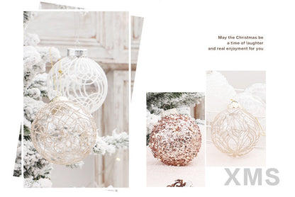 **8cm/6pcs Premium Transparent Painted Christmas Ball Gift Box**