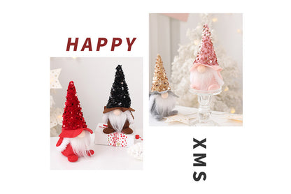 **Sequined Faceless Santa Claus Doll (18*8CM)**