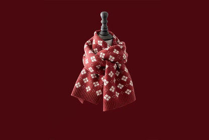**Christmas Thick Knitted Scarf (Autumn/Winter Warmth Essential)**