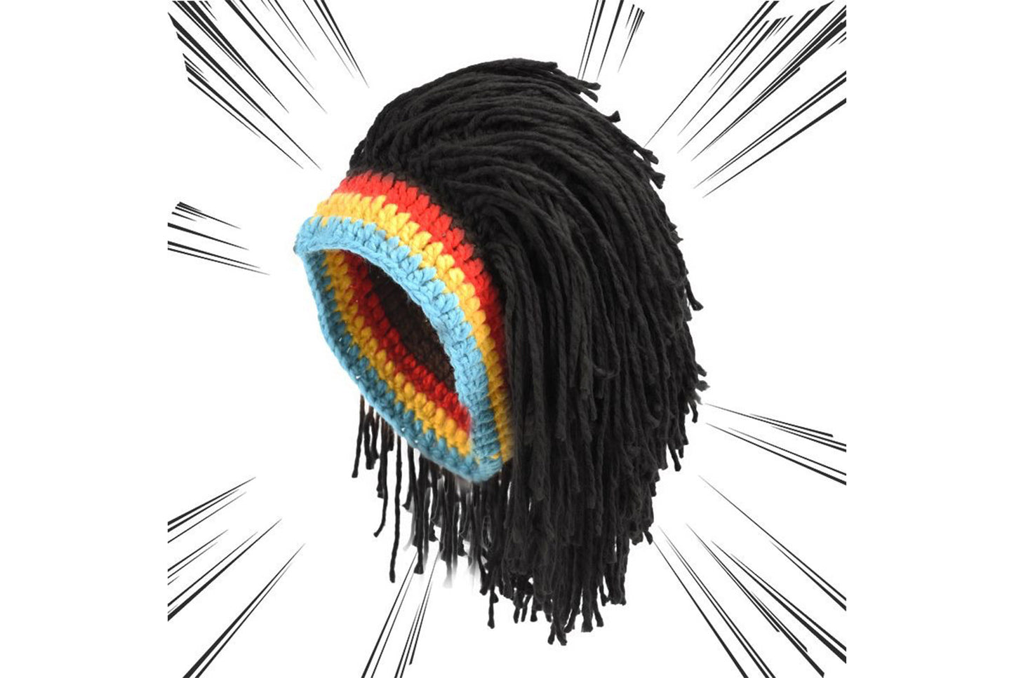 **Handmade Crocheted Dreadlock Wig Cap (Hip-Hop Creative Headgear)**