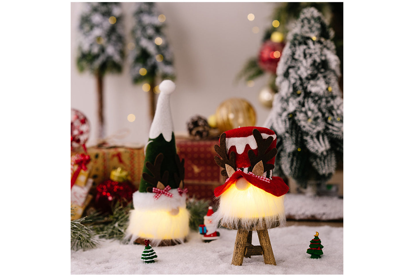 **Christmas Antler Bow Rudolph Illuminated Pendant**