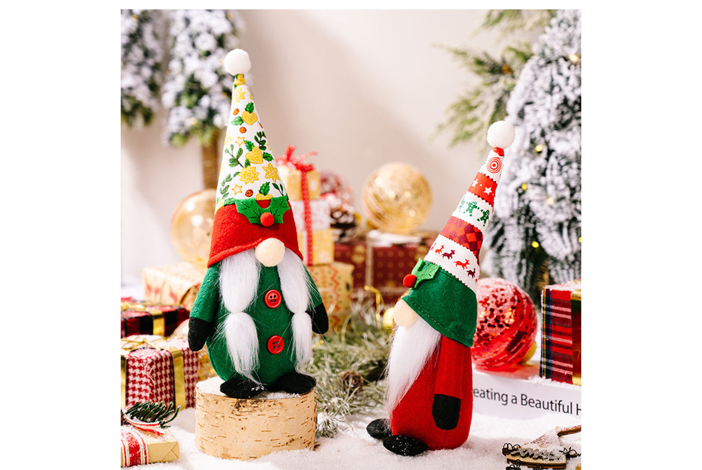 **Christmas No-Face Rudolph Doll Figurine**