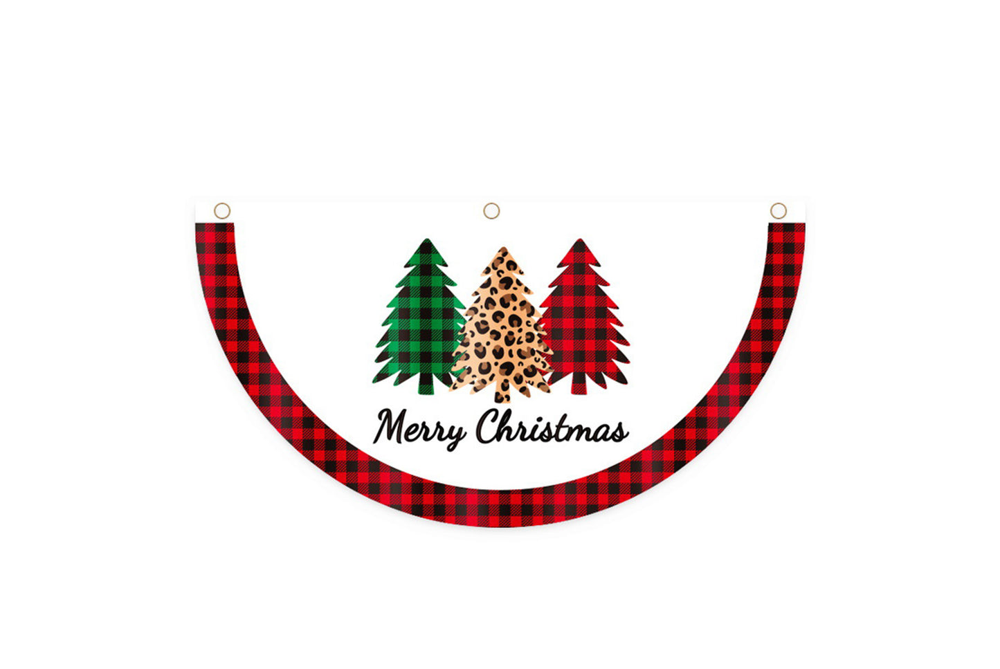 **Christmas Fan-Shaped Flag Outdoor Decoration**