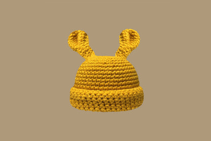 **Handmade Bunny Ear Knitted Hat (Autumn/Winter Warm Knitted Hat)**