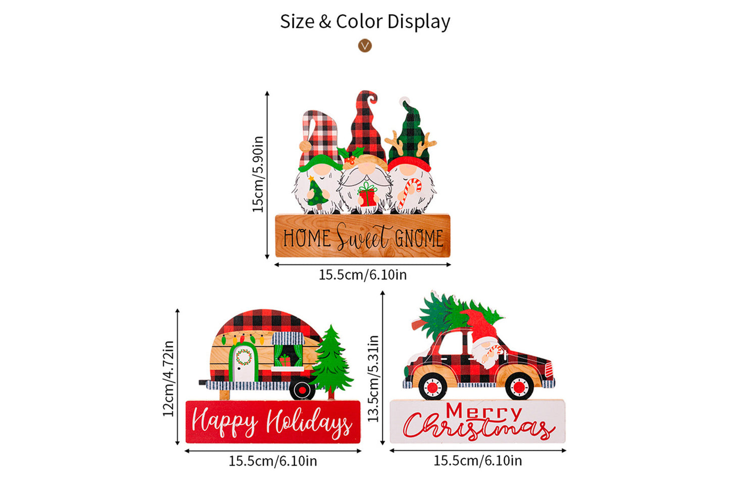 **3D Dwarf Wooden Christmas Ornament**