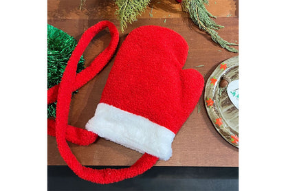 **Christmas Plush Glove Bag (Retro Quirky Crossbody Bag)**
