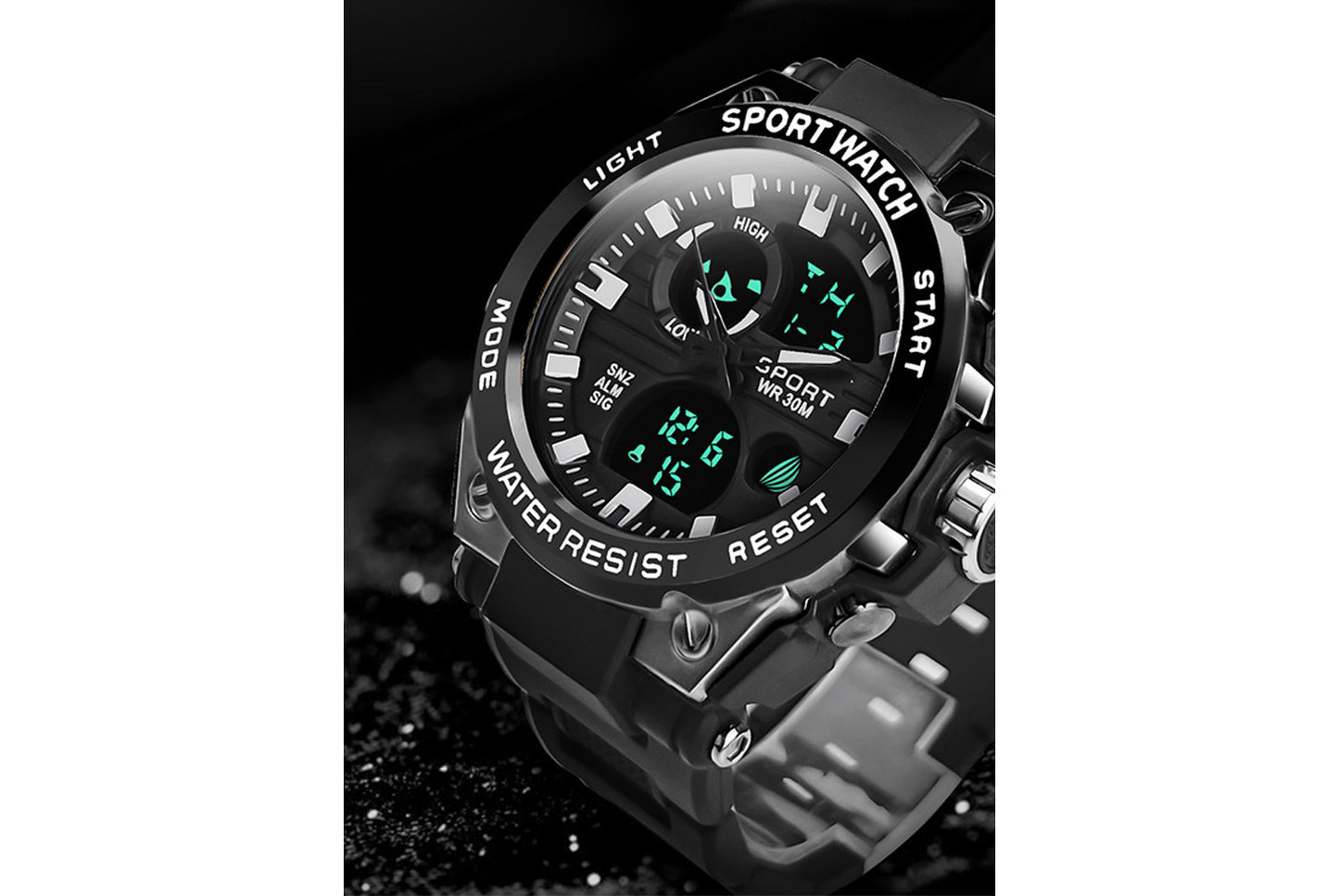 Waterproof sports electronic watch