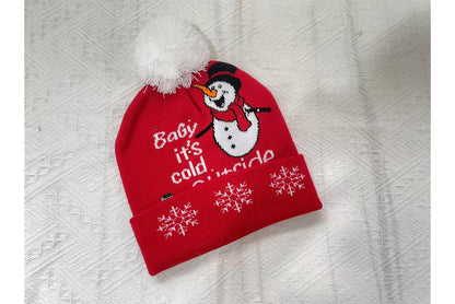 **Christmas Light-Up Wool Hat (Winter Warm Jacquard Knit Hat)**