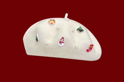 **Children's Christmas Wool Beret (Winter Painter's Hat)**
