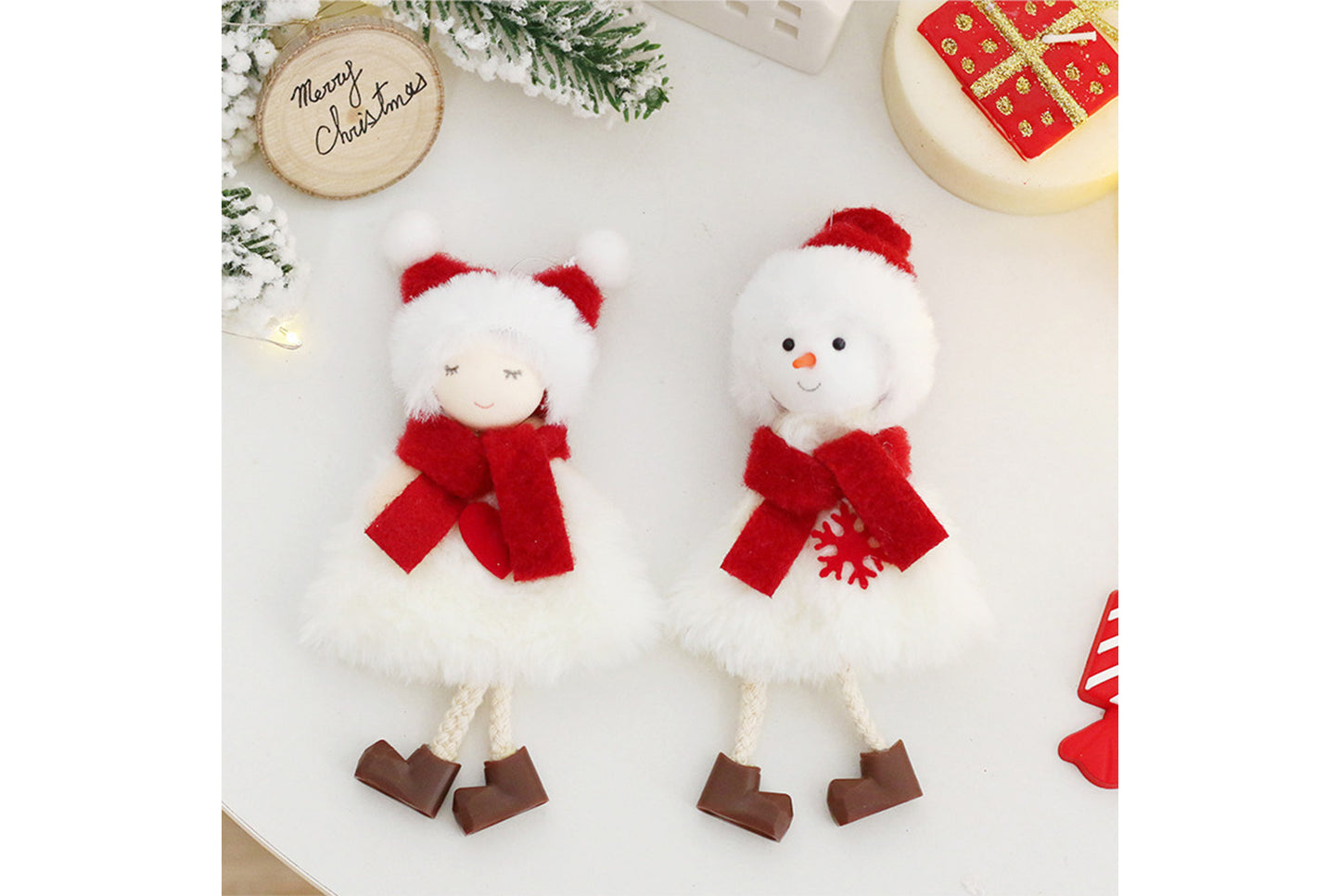 **Christmas Plush Doll Pendant Set**