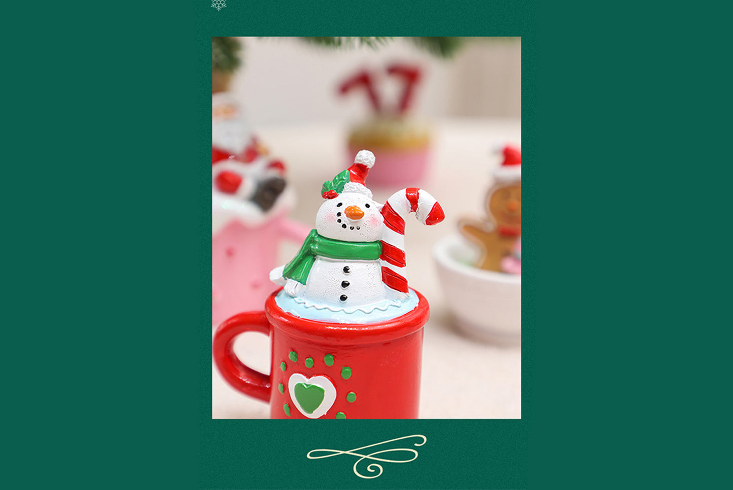 **Christmas Resin Cake Topper (Three Designs Available)**