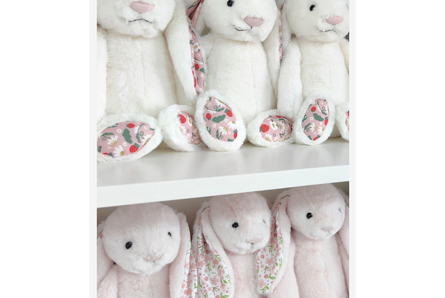 Floral Fabric Lop-Eared Rabbit Plush Toy