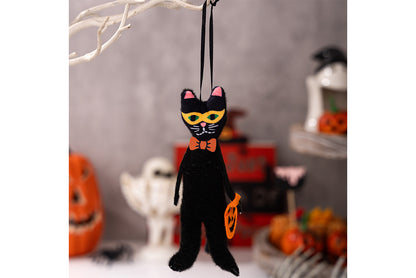 **Halloween Fabric Pendant | Pumpkin Ghost Black Cat Skull Theme Decoration**
