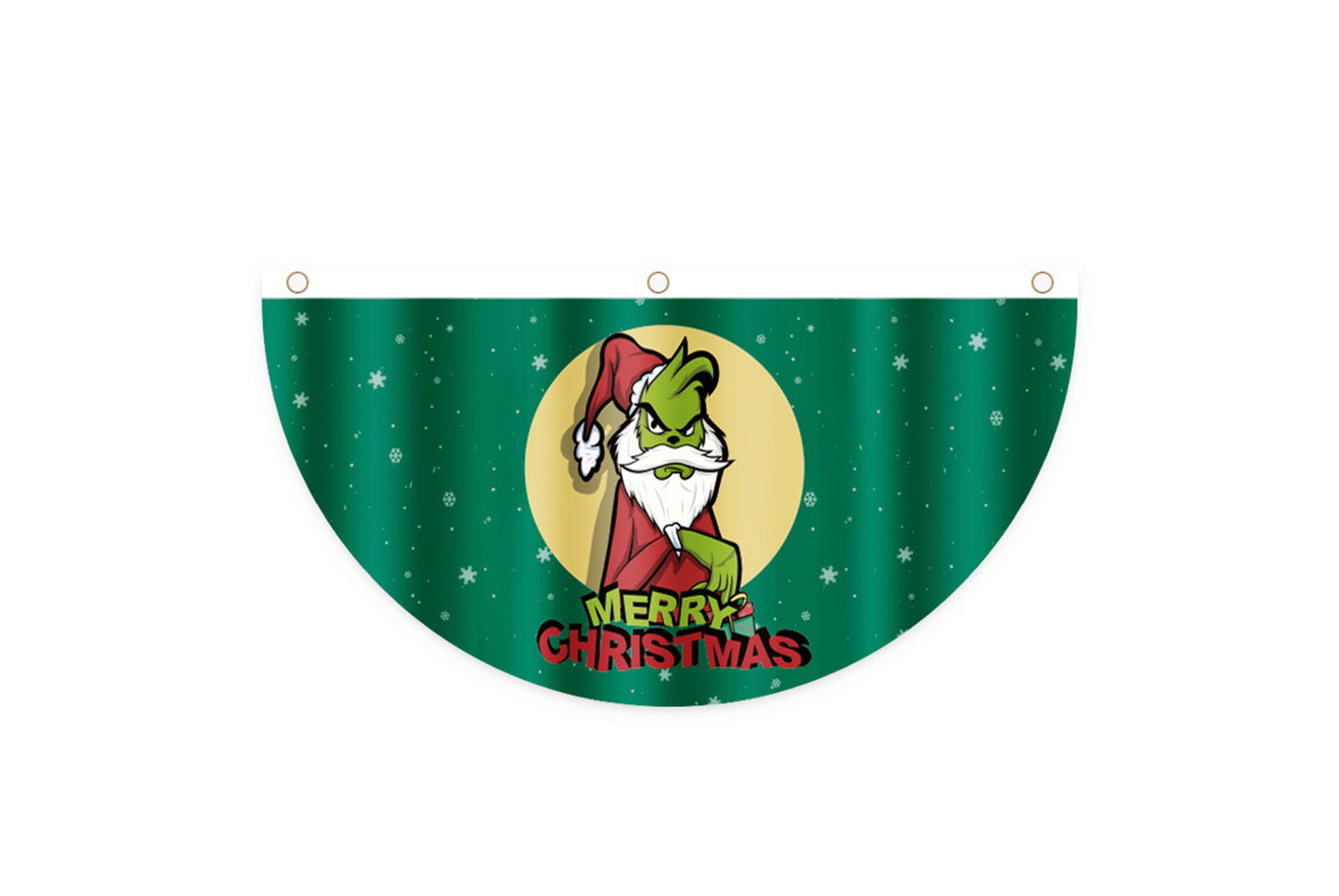 **Christmas Fan-Shaped Flag Outdoor Decoration**