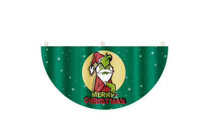 **Christmas Fan-Shaped Flag Outdoor Decoration**