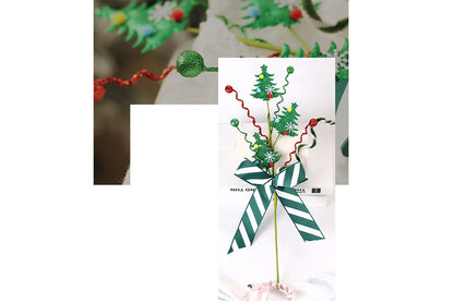 **Christmas Tree Card Bouquet Decoration Set (45cm)**